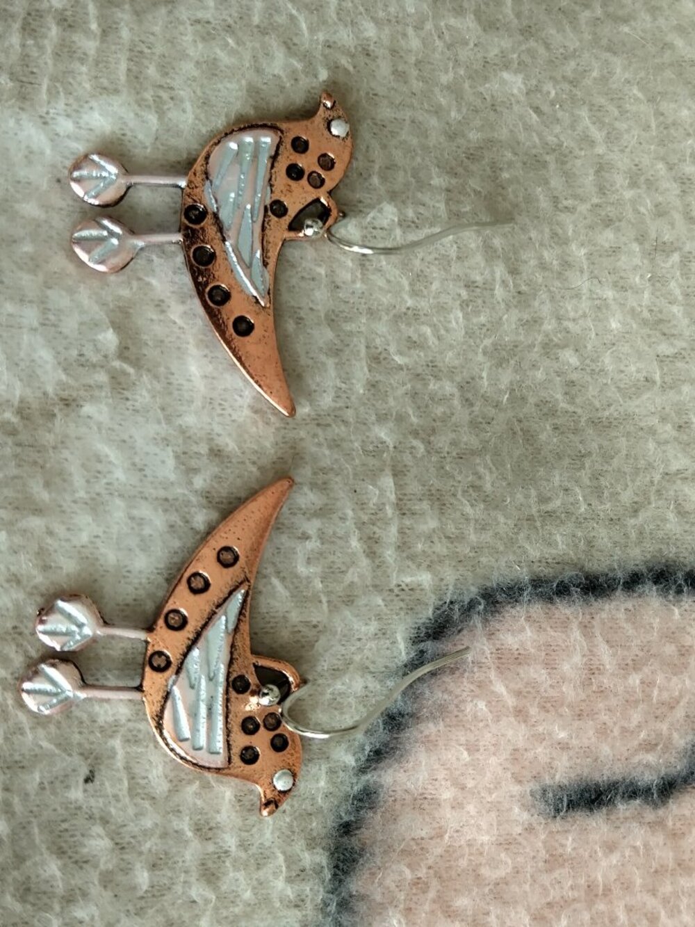 cute new metal bird earrings